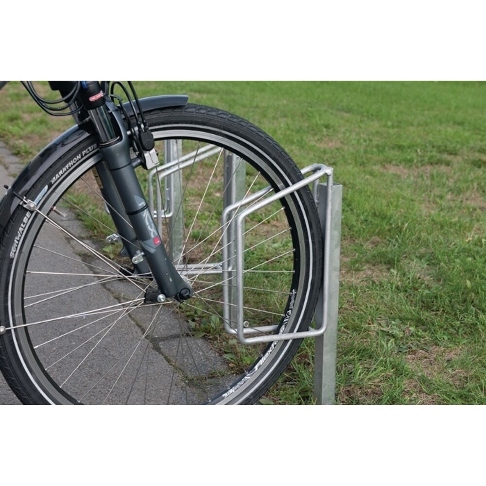 WSM Fahrradklemmbügel, Anzahl Radstände 1, 1-seitig 90 ° verzinkt, zum Einbetonieren