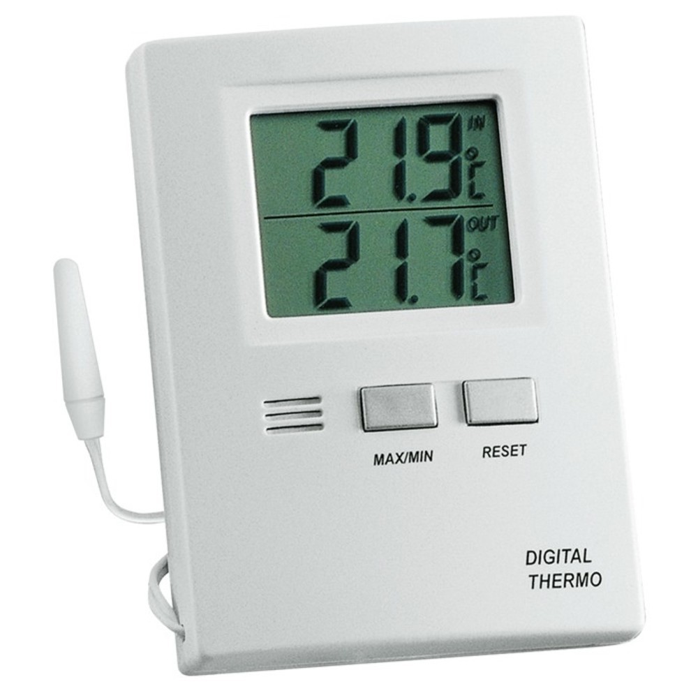 TFA Thermometer, innen 10 bis 60 °C H85xB60xT15mm, Messbereich aussen 50 bis 70°C /, Kunststoff