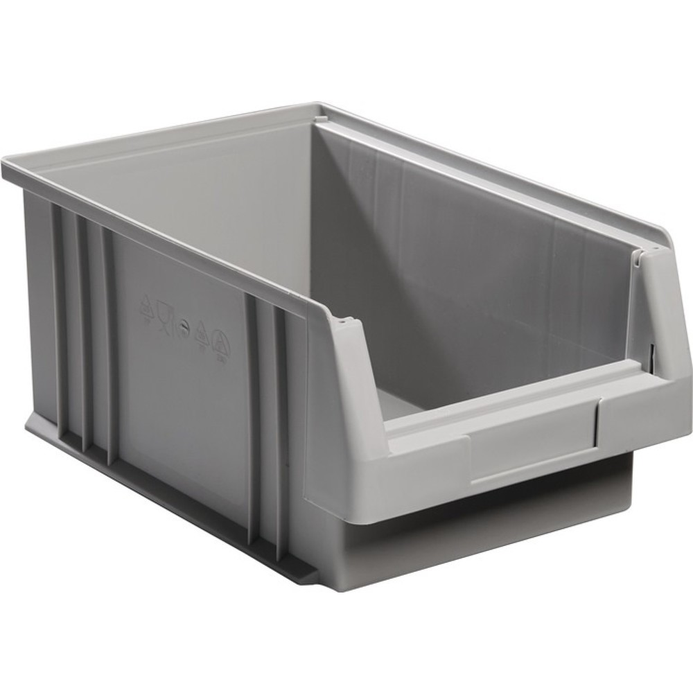 LA-KA-PE Sichtlagerkasten PLK, PP grau, L330xB213xH150mm