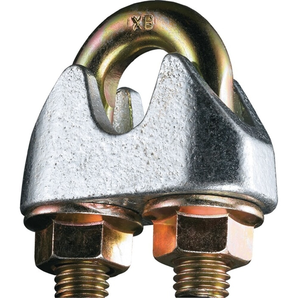 Sicherheitsdrahtseilklemme DIN 1142-EN 13411-5, Nenngrösse 10,0 mm, Gewinde M8, verzinkt
