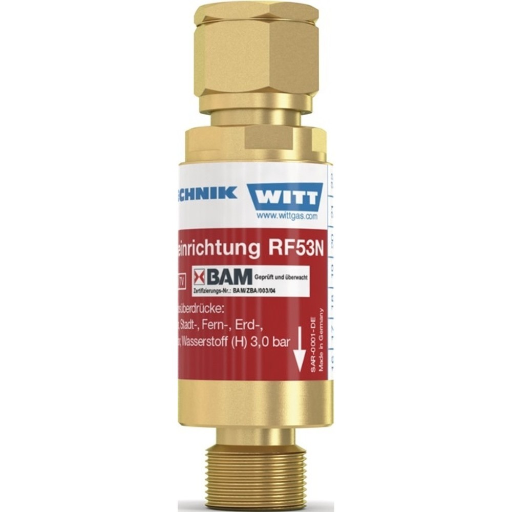 WITT Sicherheitseinrichtung TYP RF 53 N, O2, Druckluft, nicht brennbare Gase, G 1/4″ RH