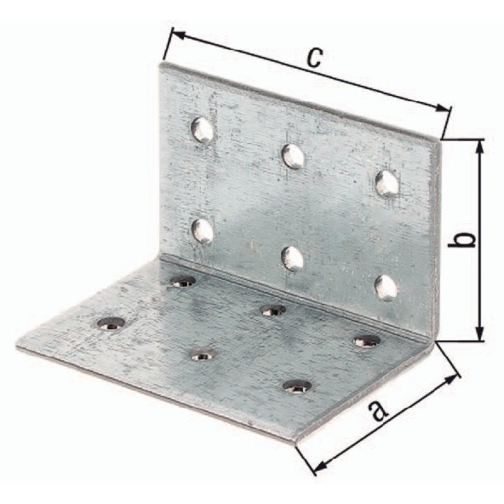 GAH Lochplattenwinkel ETA-8/165, Anzahl Löcher18 S.2,5 mm, 60 x 60x60mm, ETA-8/165