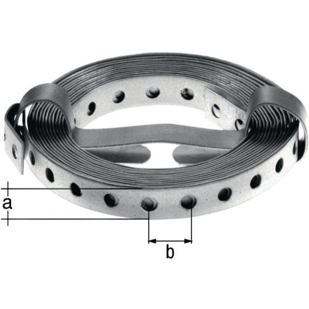 GAH Lochband, sendzimirverzinkt, Band-B20 x 1mm Länge 10 m