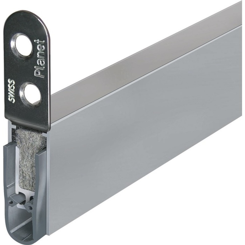PLANET Türdichtung HS, Aluminium silberfarben eloxiert, 1-seitig Länge 1085 mm, Holztüren