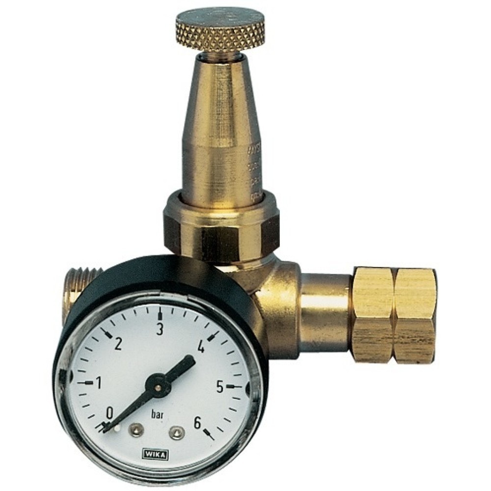 KAYSER Propankleindruckregler Mini, 0,5 4 bar 6 kg/h W 21,8 x 1/14″ LH, mit Manometer