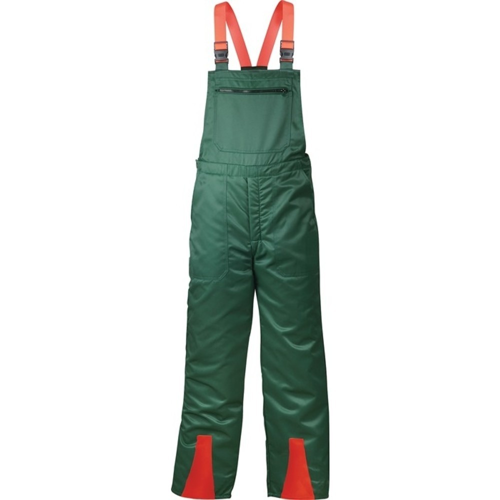 FELDTMANN Schnittschutzlatzhose FICHTE, grün/orange abgesetzt, Grösse 52
