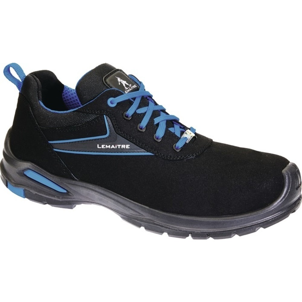 LEMAITRE Sicherheitsschuh Paul, S3 SRC ESD EN ISO 20345, Grösse 42 schwarz/blau, Mikrofaser