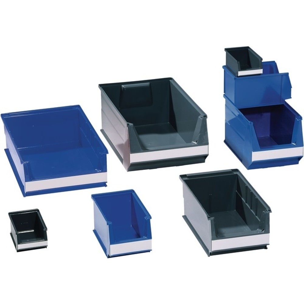LOCKWEILER Sichtlagerkasten, PE blau, L350/300xB210xH145mm