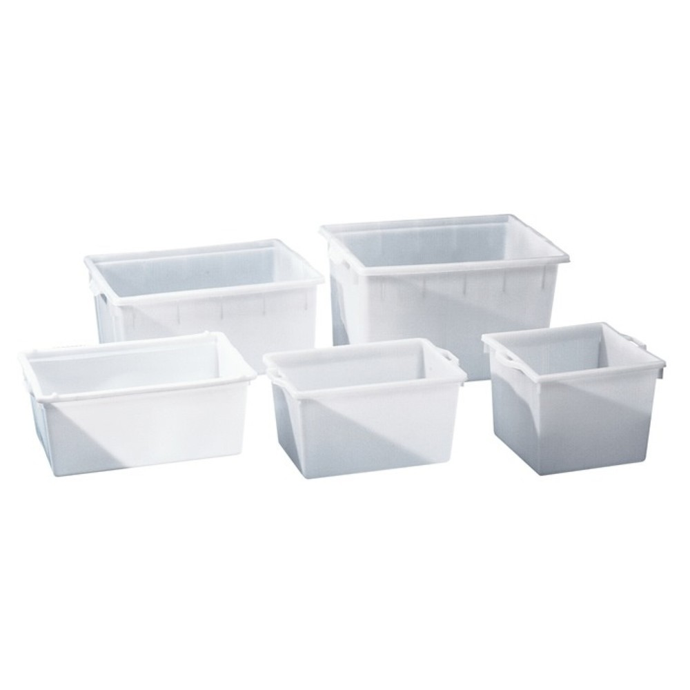 GRAF Kunststoffbehälter, L880xB640xH360mm, eckig 160 l PE natur, konische Form
