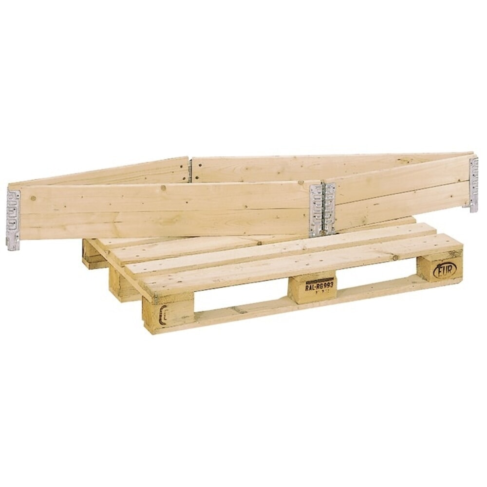 Palettenaufsatzrahmen, 4 Scharniere Nutzhöhe 200 mm, L1200xB800 mm, Nadelholz