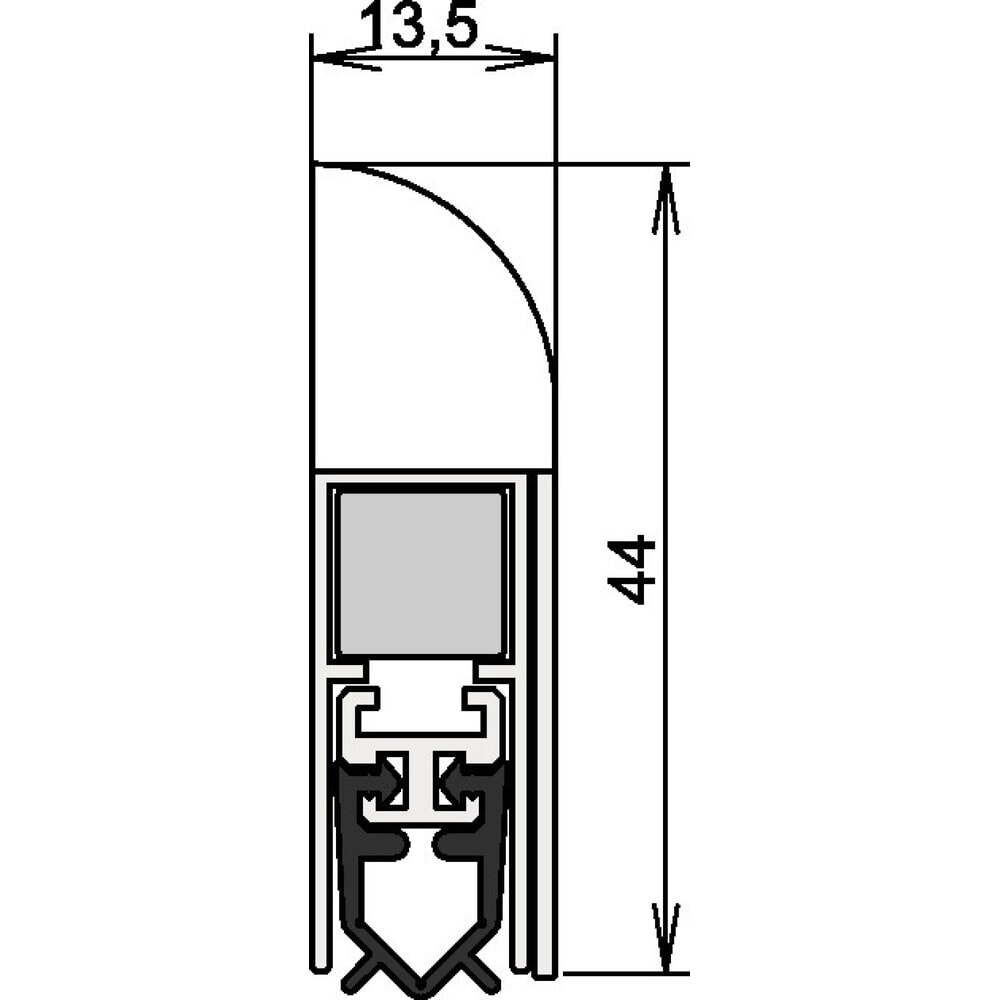ATHMER Türdichtung Wind-Ex 1-311, weiss, 1-seitig Länge 735 mm, Holztüren