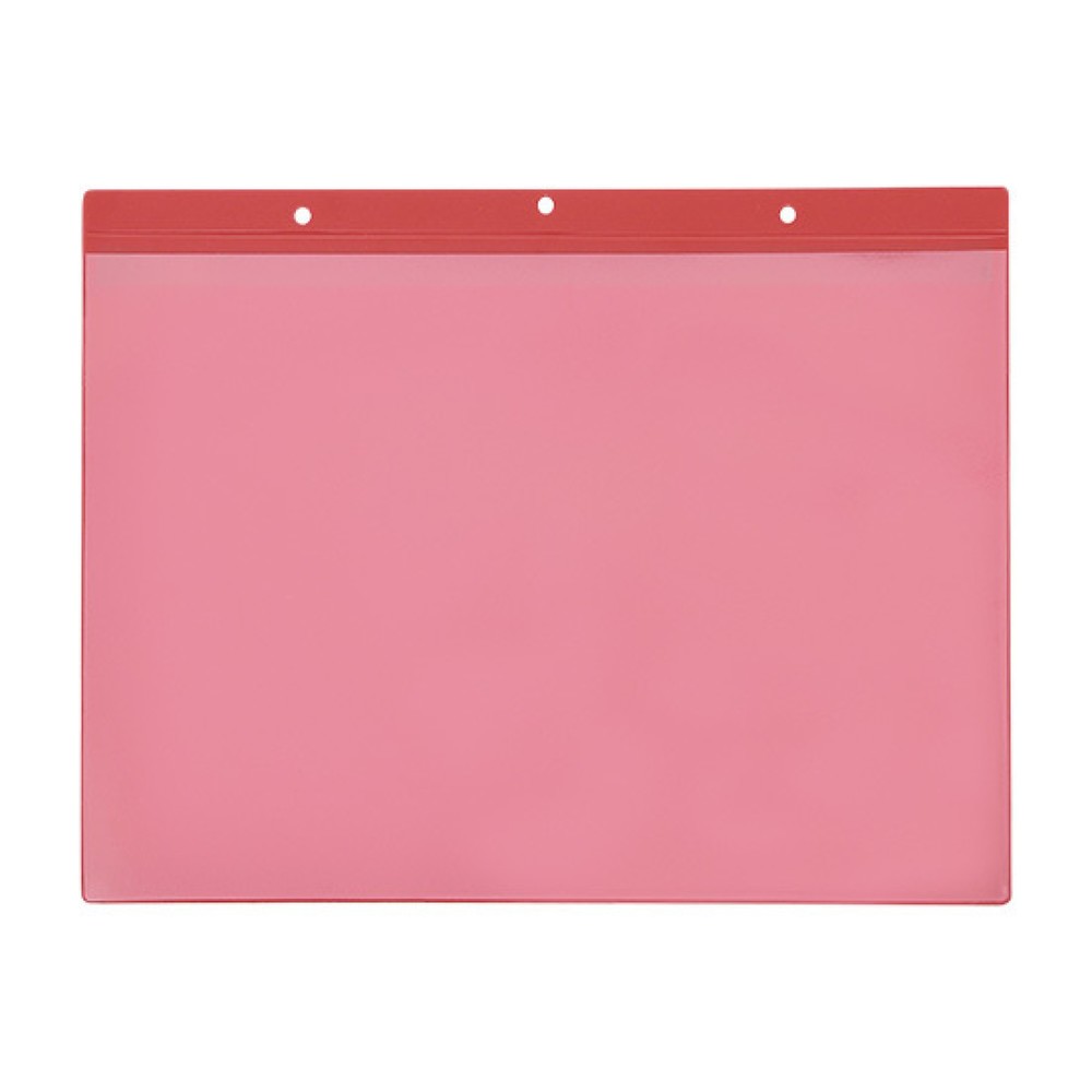 Magnettaschen, DIN A4 quer, Einschub oben, 50 Stk/VE, rot
