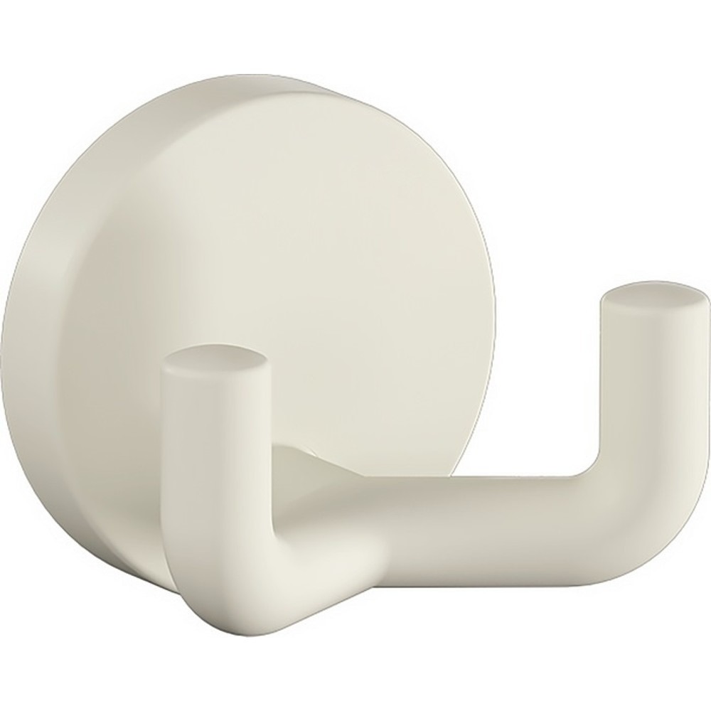 HEWI Doppelhaken 477.90B025, Polyamid 99 reinweiss matt, doppelt Ausladung 43,5 mm, Ø 50 mm