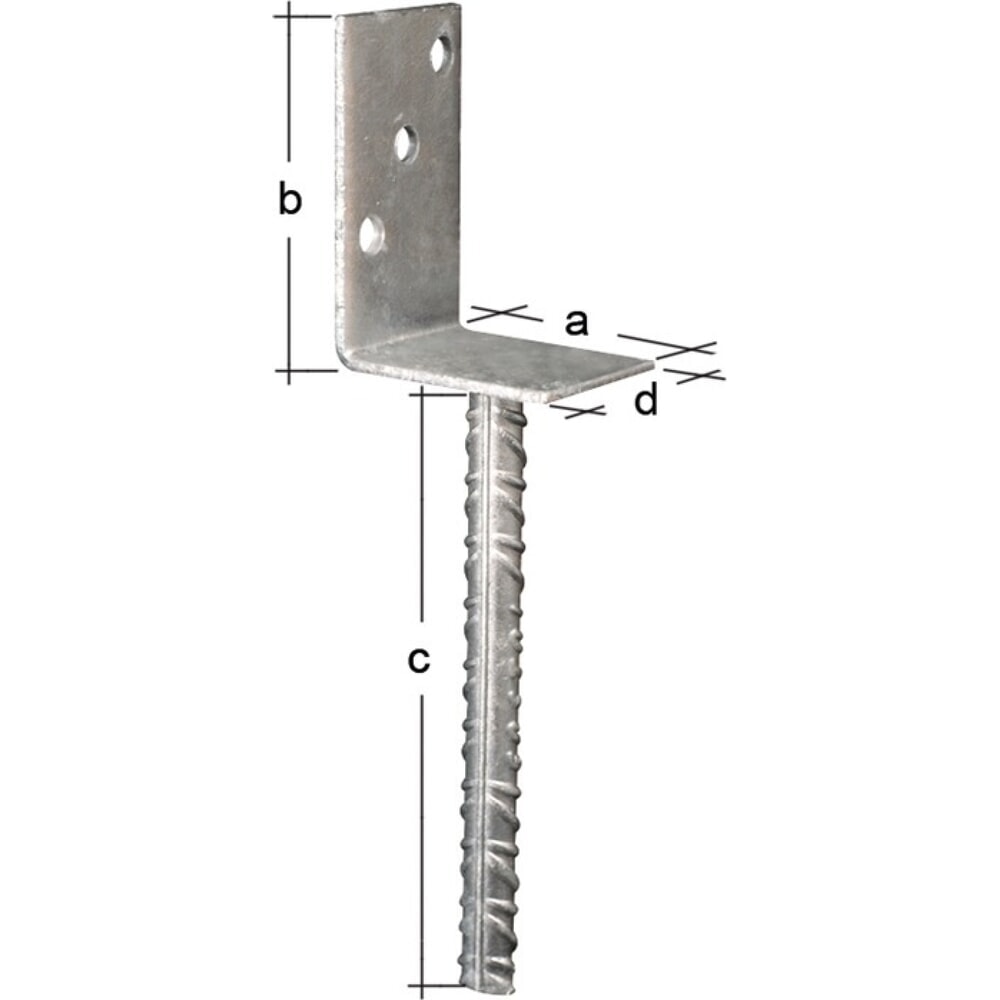 GAH L-Pfostenträger ETA-10/0210, feuerverzinkt, 80x100x200x60mm
