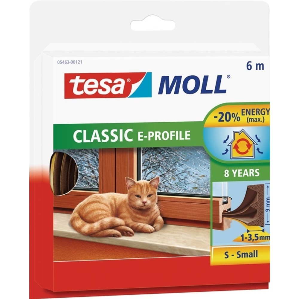 tesa® Fenster-/Türmoll tesa® moll® 5463, braun, B9mmxH4mmxL6m