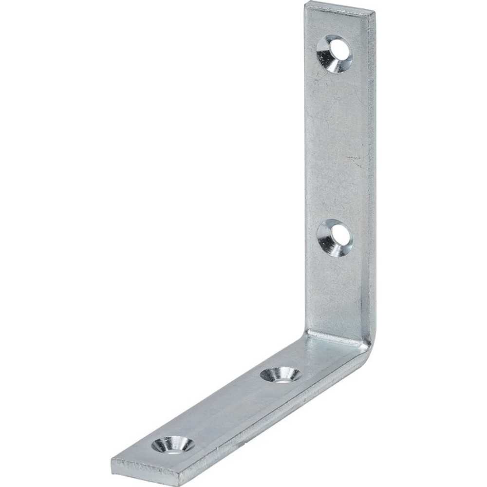 VORMANN Winkel stark Länge 140 mm, Stahl blau verzinkt, Breite 20 mm Stärke 5 mm, Loch-Ø 6 mm