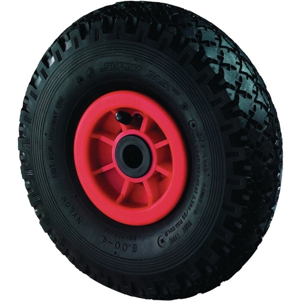 BS ROLLEN Luftrad, Ersatzrad, Rad-Ø 260 mm Tragfähigkeit 100 kg, Stollenprofil Rollenlager