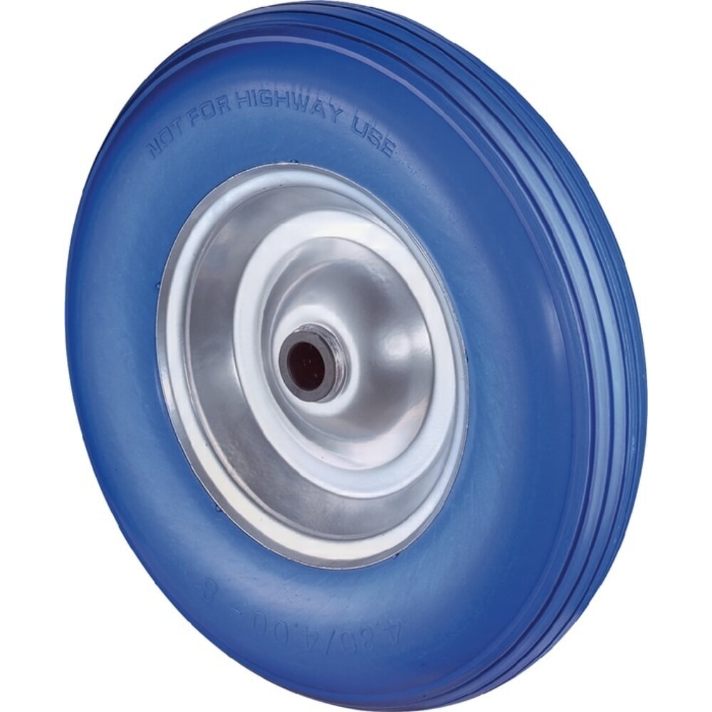 BS ROLLEN Polyurethanrad, pannensicher Stahlfelge, Rad-Ø 400 mm Tragfähigkeit 200 kg, Rillen
