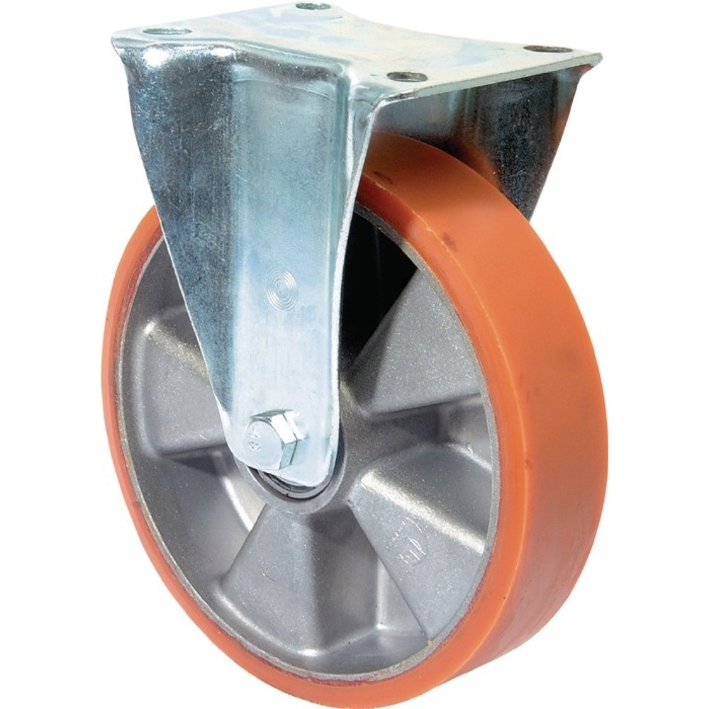 BS ROLLEN Bockrolle, Guss-Polyurethanbandage, 125 mm 300 kg, 105 x 85 mm Aluminium
