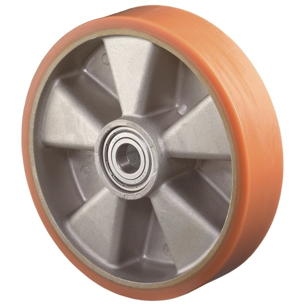 BS ROLLEN Ersatzrad, Guss-Polyurethan, Rad-Ø 125 mm Tragfähigkeit 250 kg, Achs-Ø 15 mm Nabenlänge 40 mm