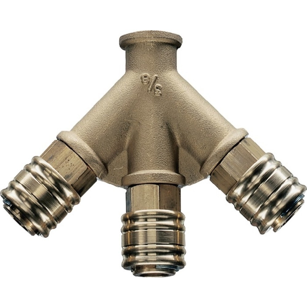 EWO Verteiler, DN 7,2, Innengewinde, 3 Kupplungen, Gewinde G 3/8 ″/15,39 mm