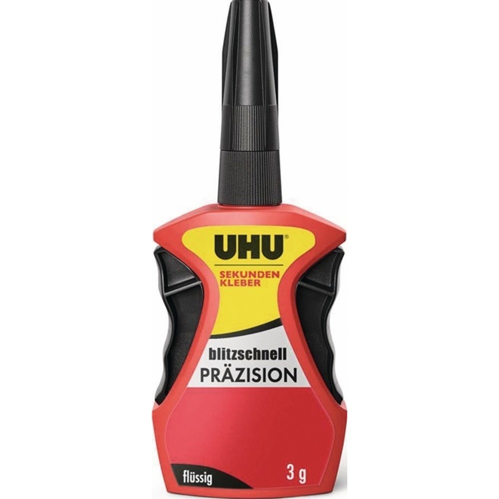 UHU Sekundenkleber blitzschnell PRÄZISION flüssig, 3 g, Flasche, farblos