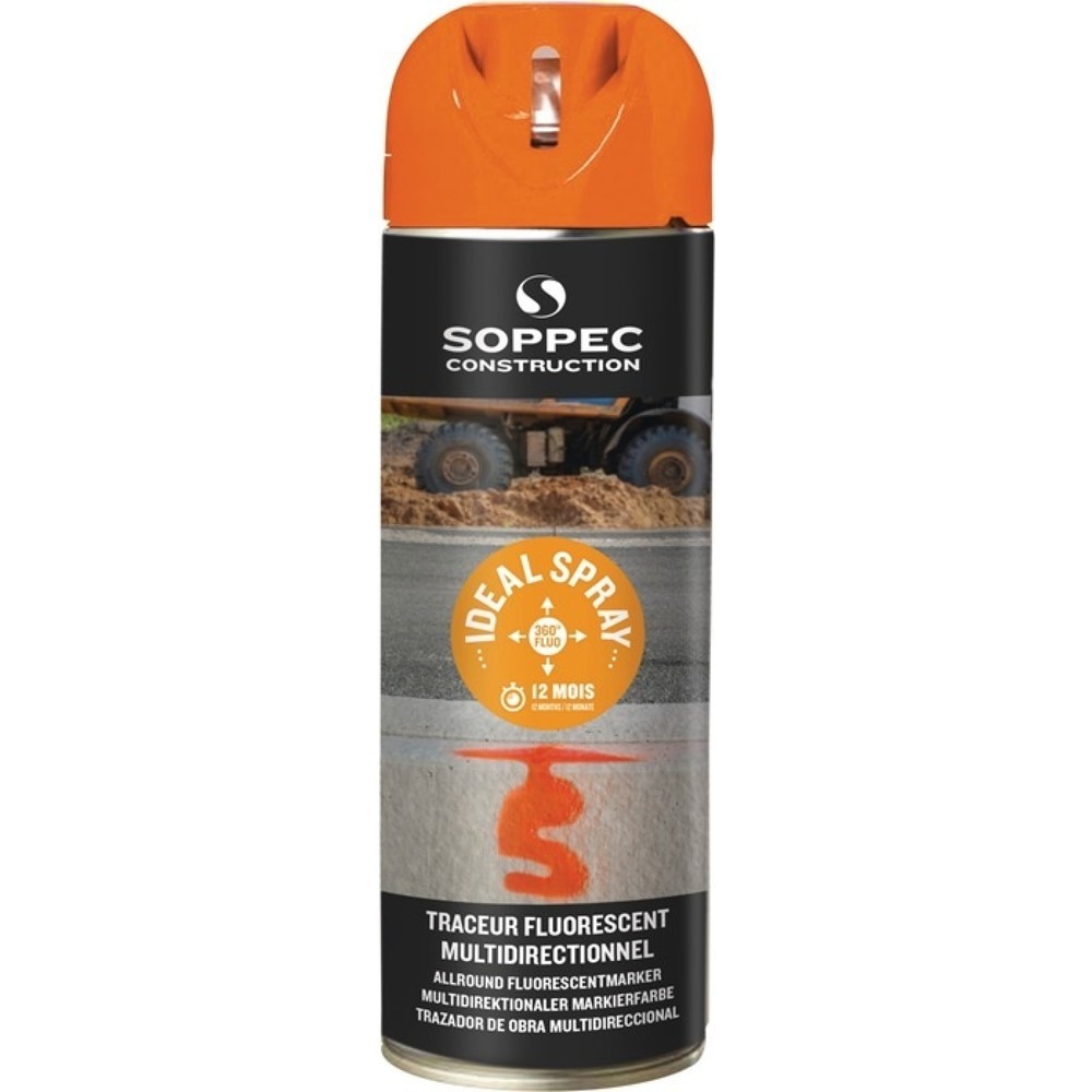 SOPPEC Markierungsspray IDEAL, 500 ml, leuchtorange, Spraydose