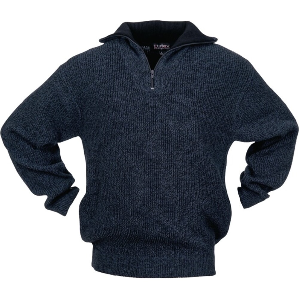 SCHEIBLER Pullover, schwarz/blau-meliert, Grösse XXL