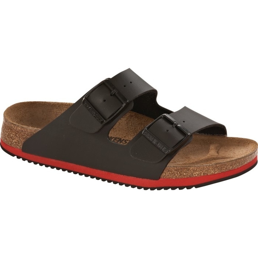 BIRKENSTOCK Sandale Arizona Super Grip, Birko Flor, Grösse 41 schwarz, DIN EN ISO 20347