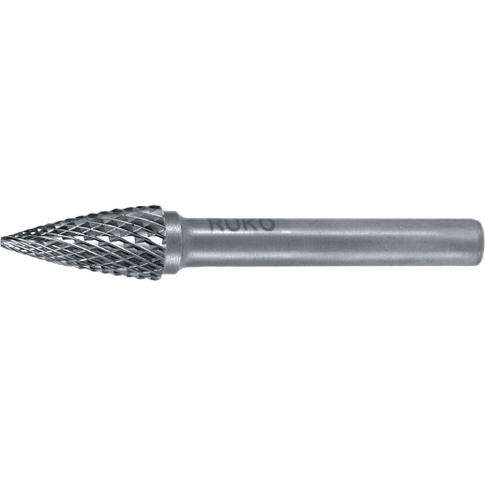 RUKO Frässtift SPG, Hartmetall Blank, Ø 12 mm Kopflänge 25 mm Schaft-Ø 6 mm, Verzahnung KVZ 4