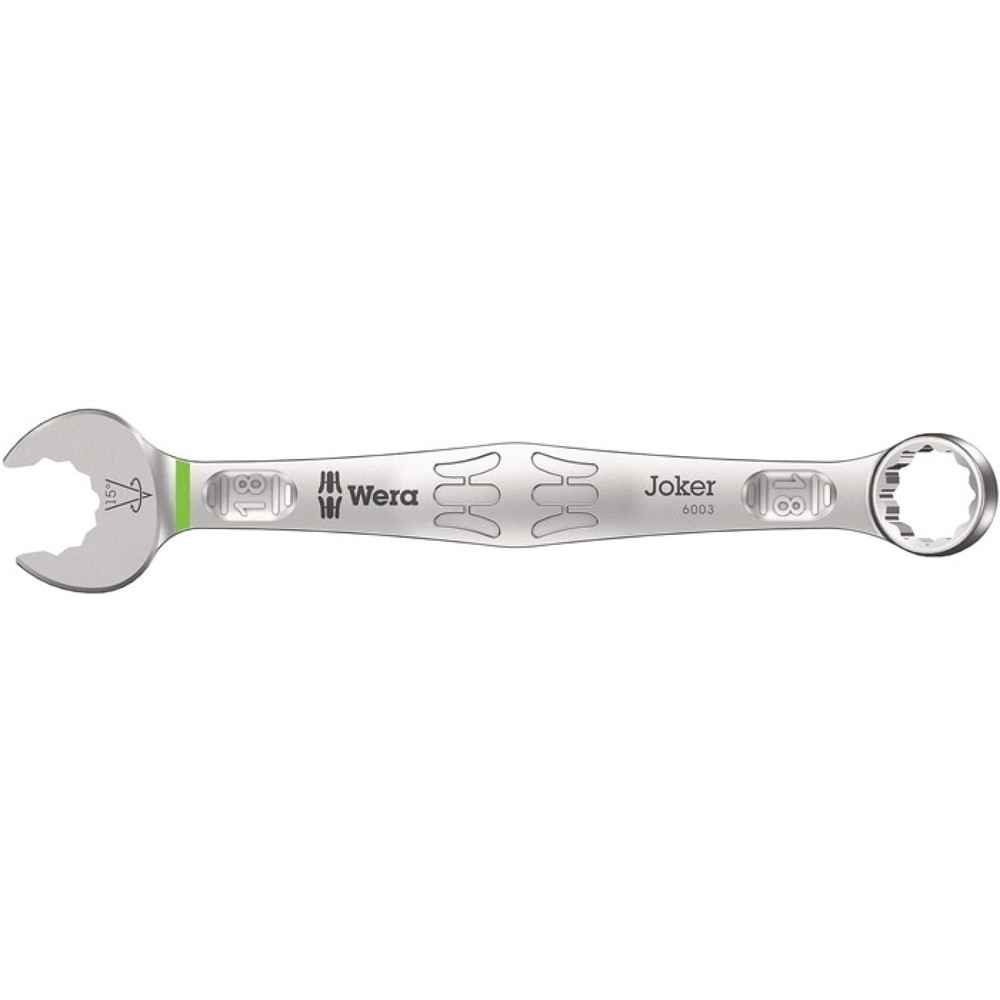 WERA Ringmaulschlüssel 6003 Joker, Form A, SW 18 mm Länge 210 mm, legierter Werkzeugstahl