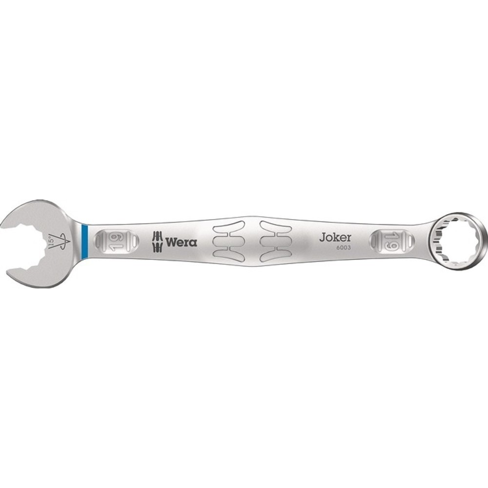 WERA Ringmaulschlüssel 6003 Joker, Form A, SW 19 mm Länge 230 mm, legierter Werkzeugstahl