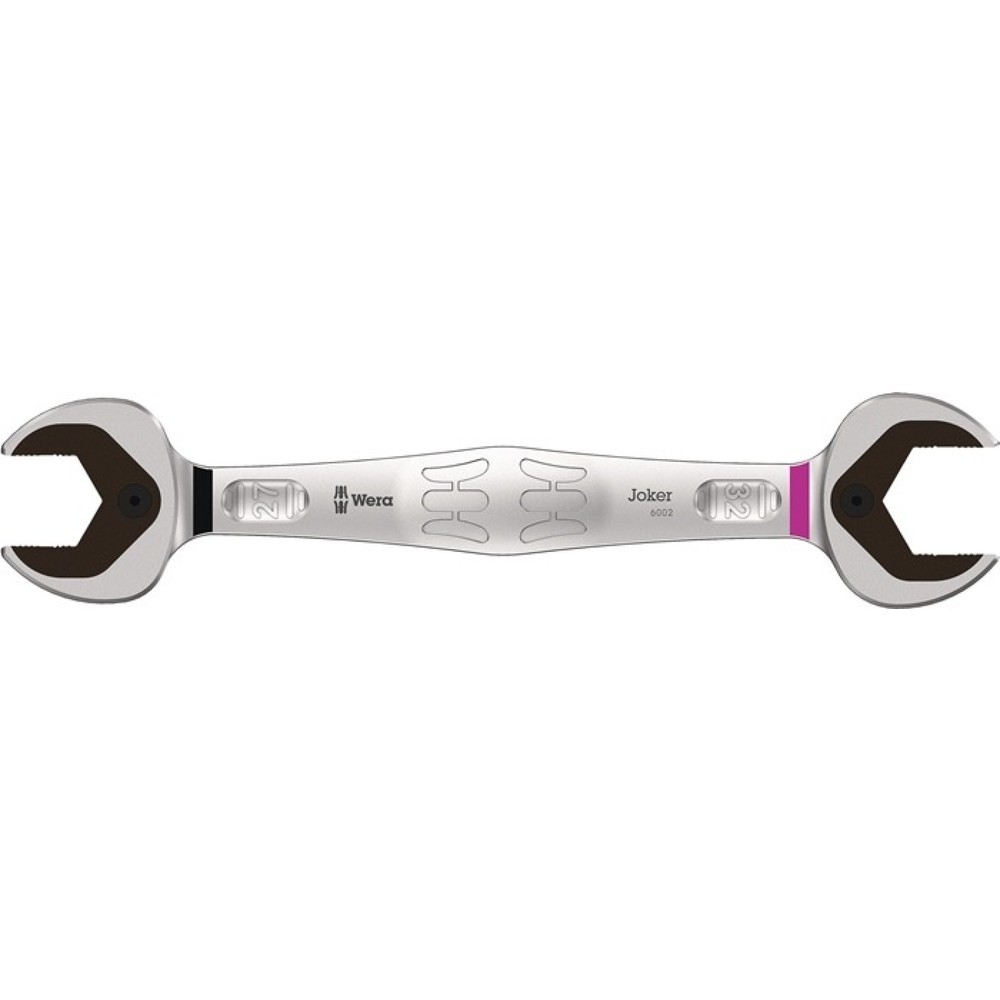 WERA Doppelmaulschlüssel 6002 Joker, matt verchromt, 27 x 32 mm Länge 305 mm