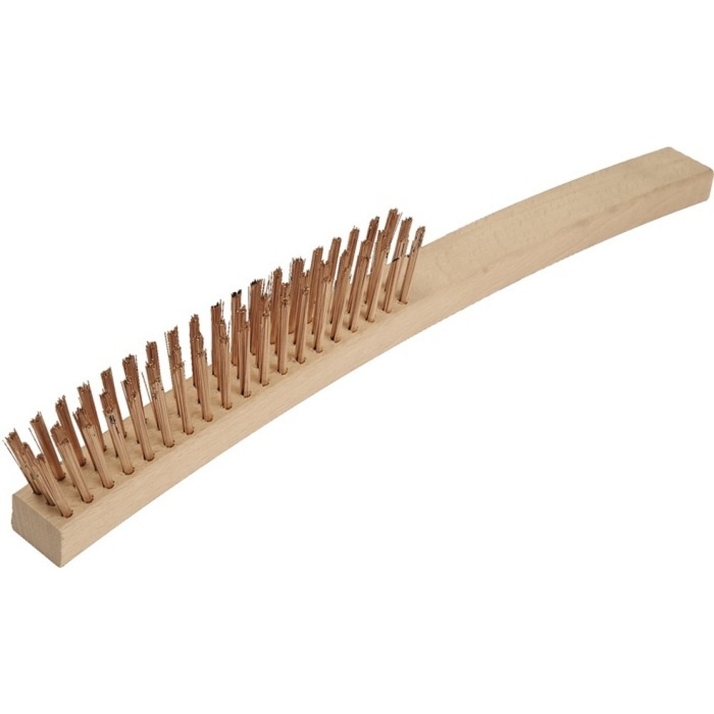 ENDRES TOOLS Drahtbürste, 0,3 mm Zinnbronzedraht, Länge 350 mm, 4-reihig funkenfrei