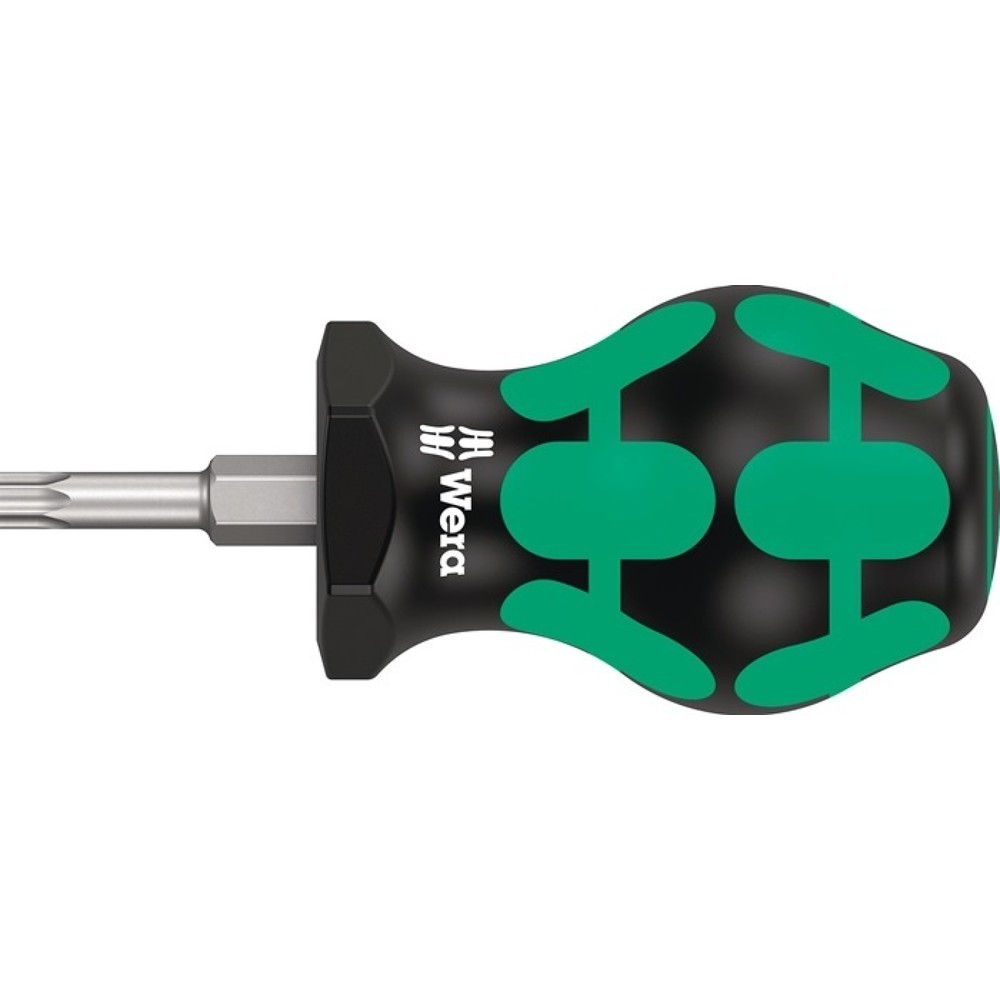 WERA Schraubendreher 367 TORX® Stubby, 2-Komponentengriff, Grösse T 25 Klingenlänge 25 mm, Rundklinge