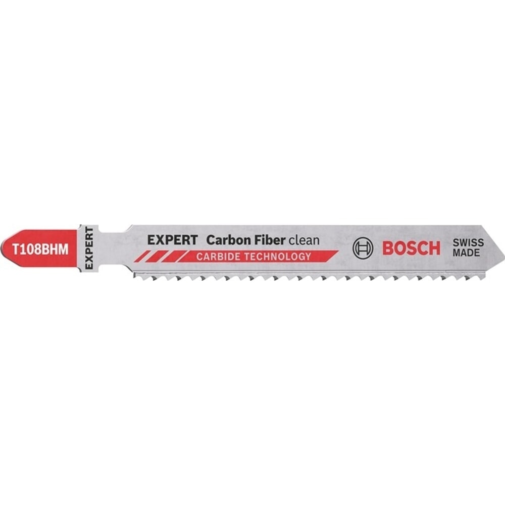 BOSCH Maschinensägeblatt Carbon Fiber T 108BHM, Zahnteilung 2,2 mm, Gesamtlänge 92 mm, 3 Stück / Karte