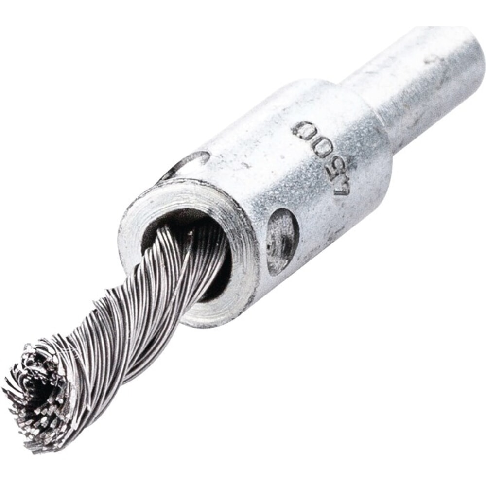 LESSMANN Pinselbürste, Stahl, Ø 6 mm Schaft 6 mm Drahtstärke 0,35 mm, 4500 min-¹