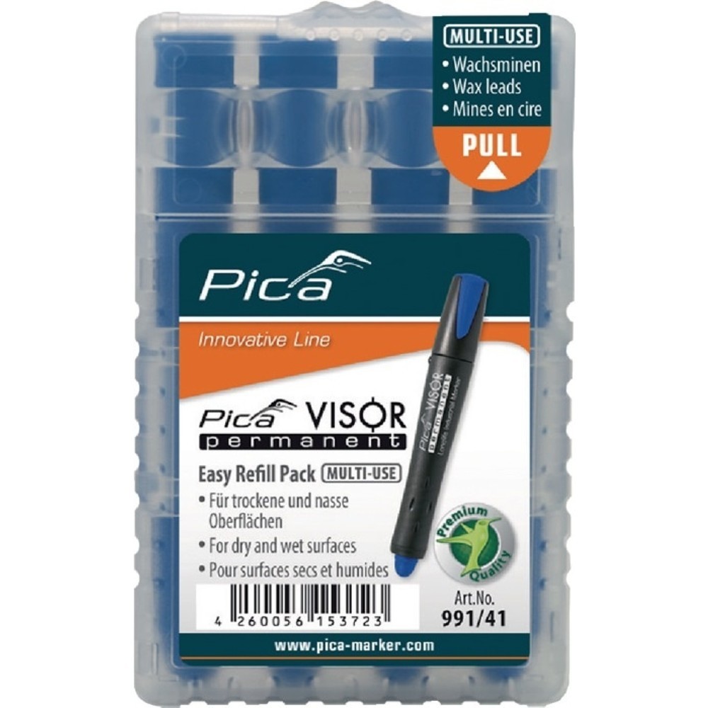 PICA Minenset Visor permanent, wasserfest, 4x blau, 4 Minen / Set