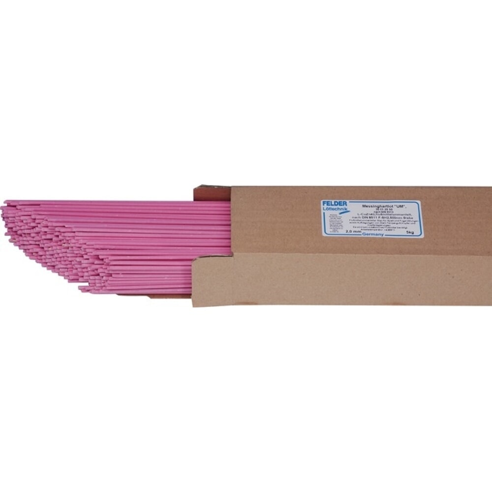 FELDER Messinghartlot UM, L-Cu Zn 40 flussmittelummantelt, 2x500mm, 5 St.