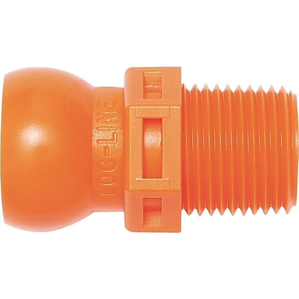 LOC-LINE Gewindenippel, NPT R 3/8, Grösse 1/2 ″, Beutel mit 4 Stück