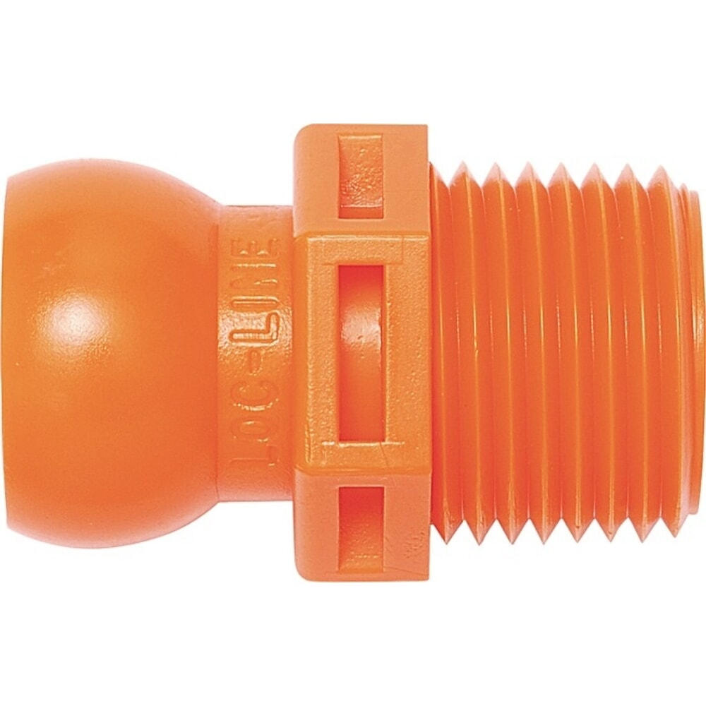 LOC-LINE Gewindenippel, NPT R 1/2, Grösse 1/2 ″, Beutel mit 4 Stück