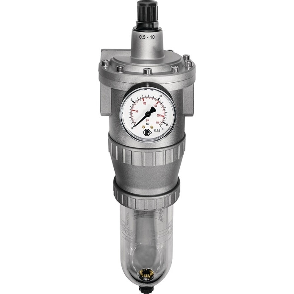 RIEGLER Filterregler Standard, BG III G 1/2 ″, Gewinde mm 19,17, 0,5 10 bar 3000 l/min