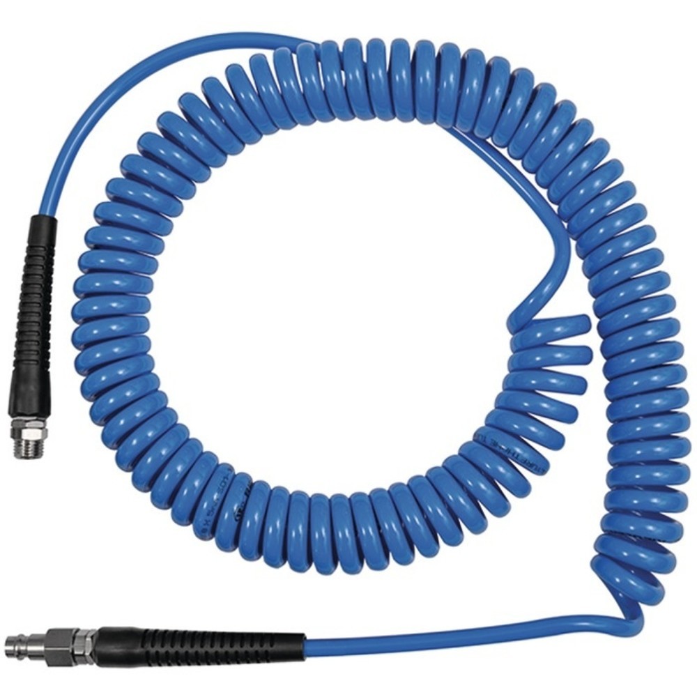 RIEGLER Spiralschlauchset, Länge 6 m, Innen-Ø 6,5 mm Aussen-Ø 10 mm, Rolle, Stecker DN 7,2 G 1/4 ″