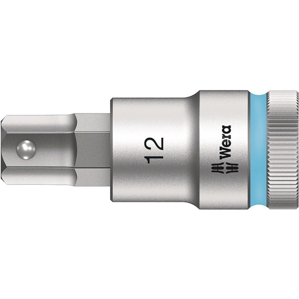 WERA Steckschlüsseleinsatz 8740 C HF, Schlüsselweite 12 mm, 1/2 ″, Länge 60 mm