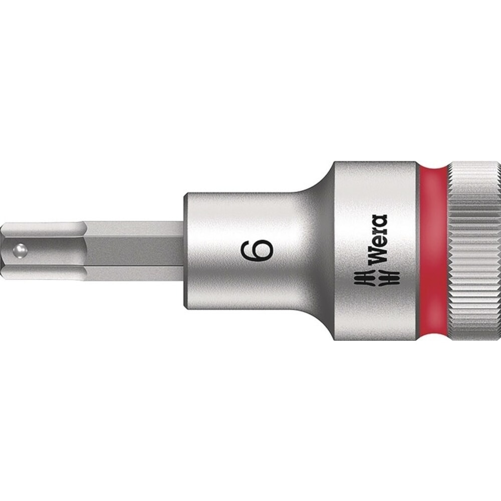 WERA Steckschlüsseleinsatz 8740 C HF, Schlüsselweite 6 mm, 1/2 ″, Länge 60 mm