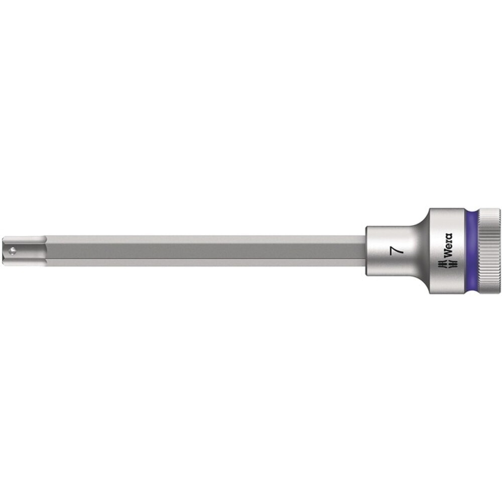 WERA Steckschlüsseleinsatz 8740 C HF, Schlüsselweite 7 mm, 1/2 ″, Länge 140 mm