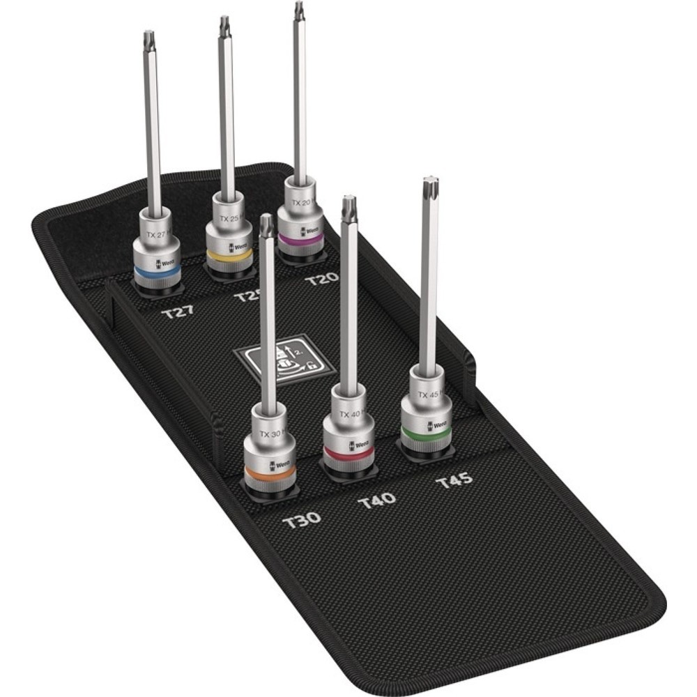 WERA Steckschlüsselsatz 8767 C TORX® HF3, 1/2 ″, 9-teilig, T20-T60