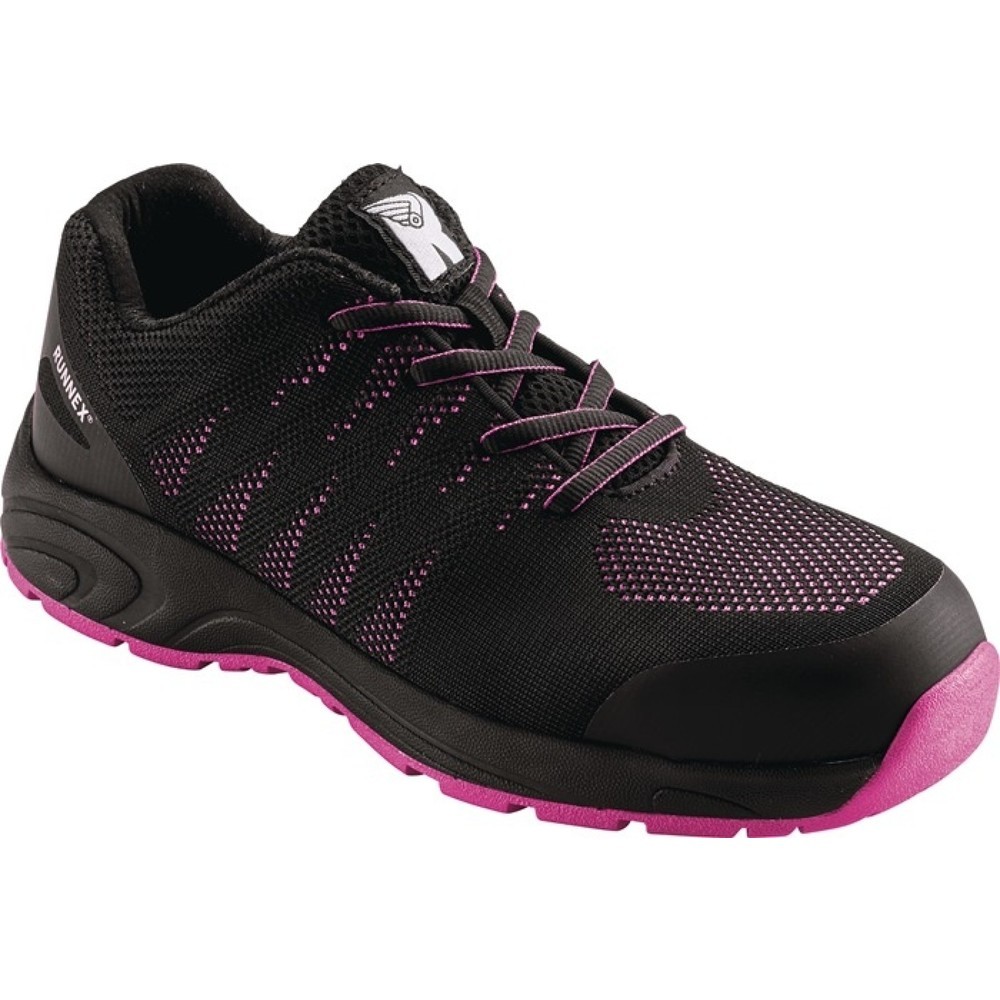 RUNNEX Damensicherheitsschuh GirlStar 5180, S1P SRC EN ISO 20344/20345, Grösse 41 schwarz/pink, Polyester