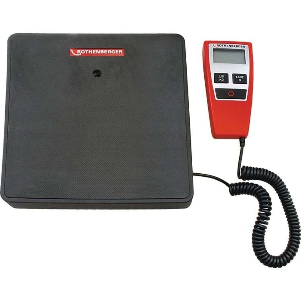 ROTHENBERGER Kältemittelwaage ROSCALE 120, Wägebereich 0-120 kg, Plattform-B230xT230mm