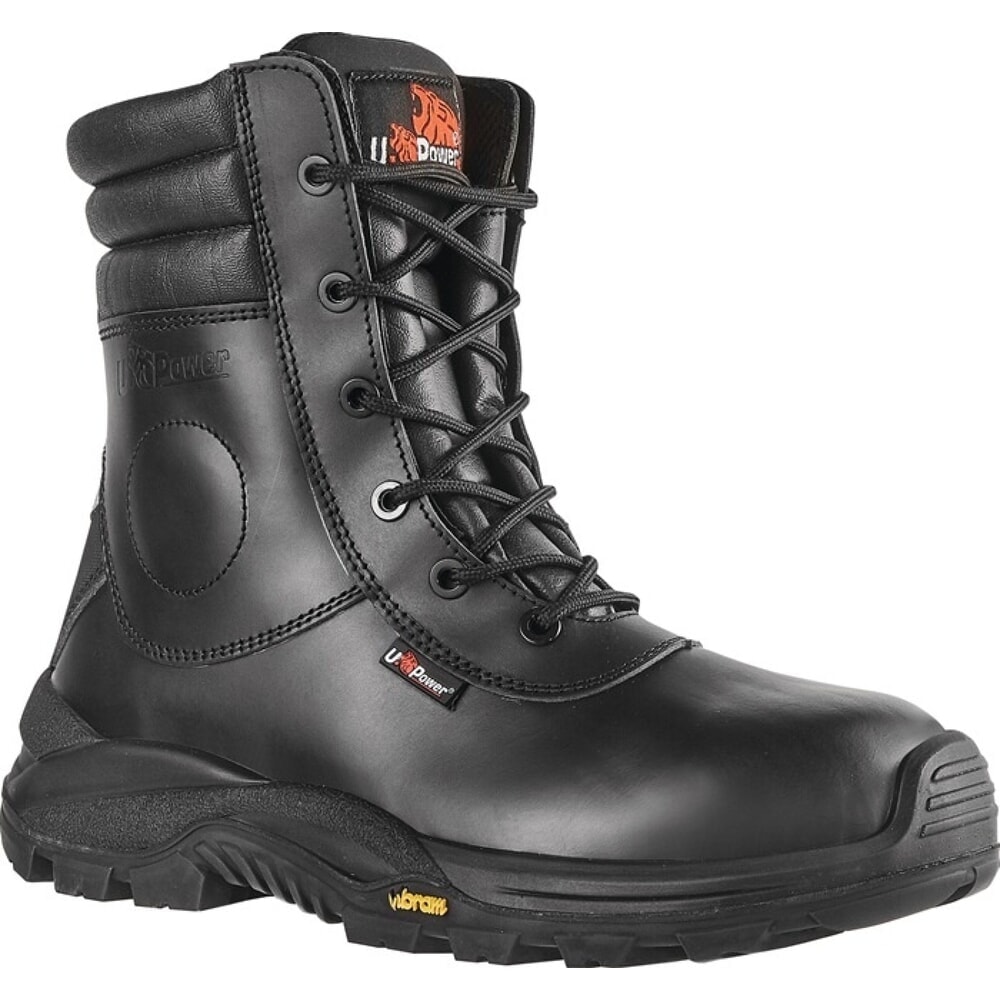 U.POWER Sicherheitswinterstiefel LEOPARD, S3 HRO CI SRC EN ISO 20345, Grösse 42 schwarz, Glattleder